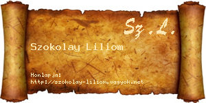 Szokolay Liliom névjegykártya